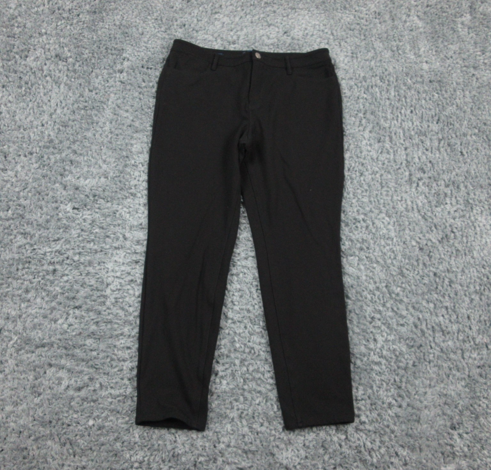 Talbots Pants Womens 10 Black High-Waist Jegging Ankle Stretch Slim Style 32x26*